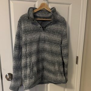 Natural Reflections Charcoal Striped Pullover Sweatshirt